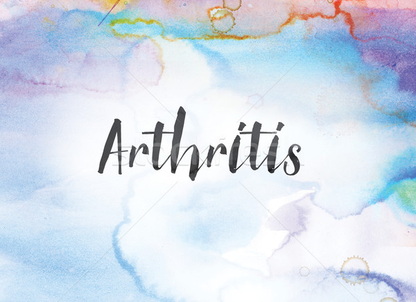 Arthritis Concept Watercolor and Ink Painting Stock photo © enterlinedesign