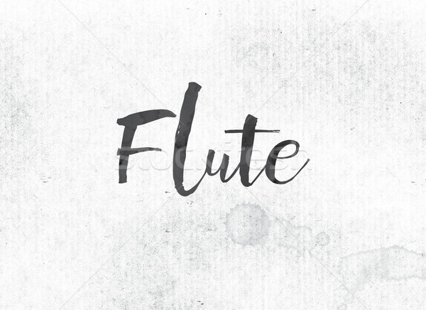 Flute Concept Painted Ink Word and Theme Stock photo © enterlinedesign