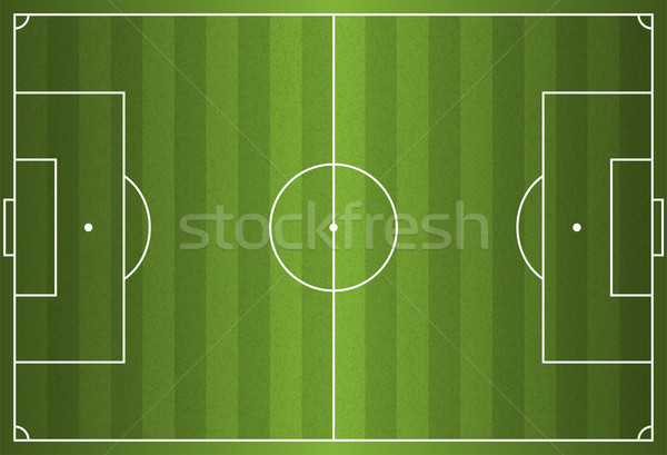 Realistic Vector Football - Soccer Field Stock photo © enterlinedesign
