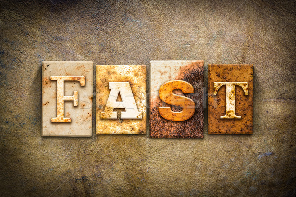 Fast Concept Letterpress Leather Theme Stock photo © enterlinedesign