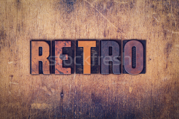 Retro Concept Wooden Letterpress Type Stock photo © enterlinedesign