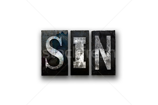 грех изолированный тип слово написанный Сток-фото © enterlinedesign