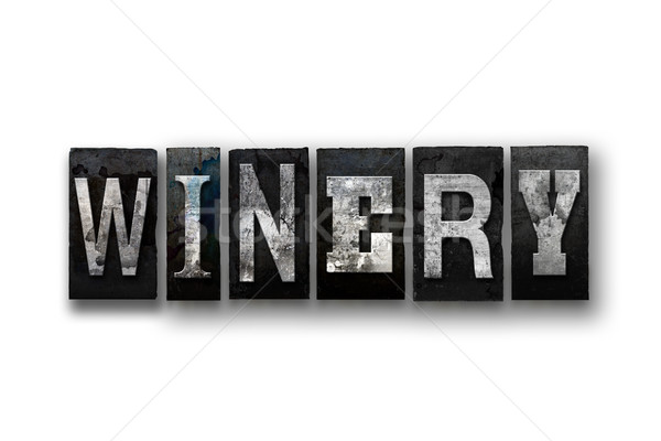 Stock photo: Winery Concept Isolated Letterpress Type