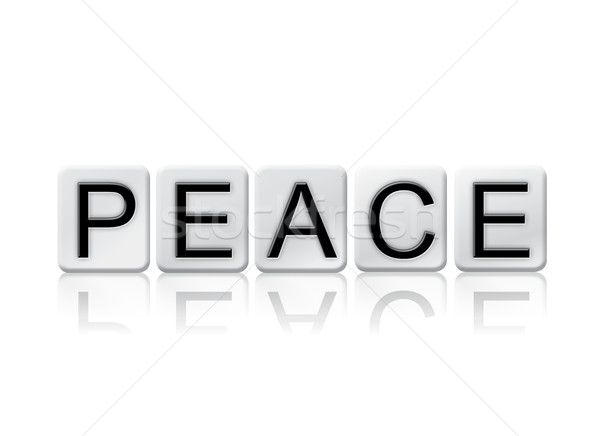 Peace Isolated Tiled Letters Concept and Theme Stock photo © enterlinedesign