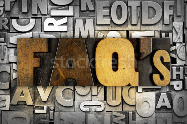 Souvent questions lettres écrit vintage [[stock_photo]] © enterlinedesign