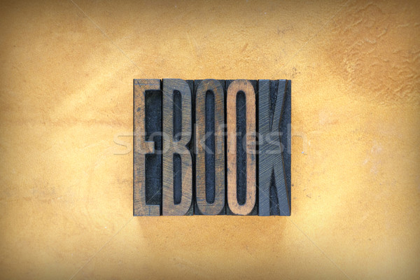 eBook Letterpress Stock photo © enterlinedesign