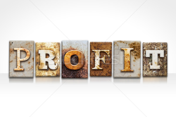 Profit Letterpress Concept Isolated on White Stock photo © enterlinedesign