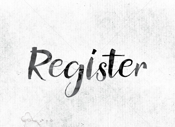 Register Concept Painted in Ink Stock photo © enterlinedesign
