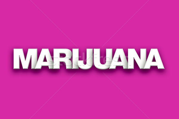 Marihuany słowo sztuki kolorowy napisany biały Zdjęcia stock © enterlinedesign