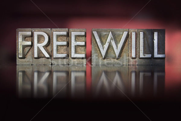 Free Will Letterpress Stock photo © enterlinedesign