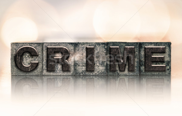 Suç bağbozumu tip kelime yazılı Stok fotoğraf © enterlinedesign