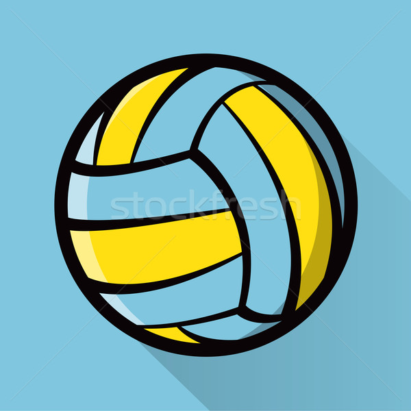  Single Volleyball Icon Illustration Stock photo © enterlinedesign