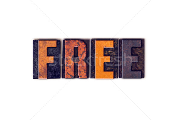 Free Concept Isolated Letterpress Type Stock photo © enterlinedesign