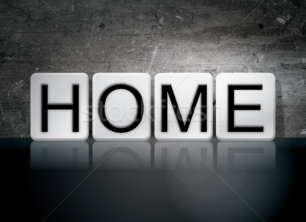 Home Tiled Letters Concept and Theme Stock photo © enterlinedesign