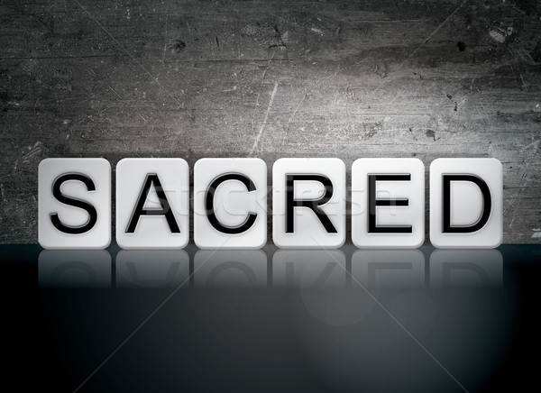 Sacred Tiled Letters Concept and Theme Stock photo © enterlinedesign