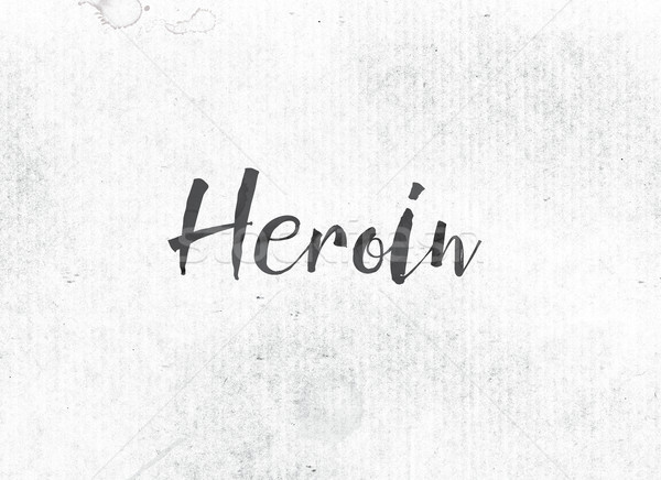 Stock photo: Heroin Concept Painted Ink Word and Theme
