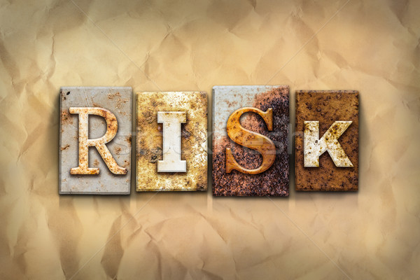 Risk Concept Rusted Metal Type Stock photo © enterlinedesign