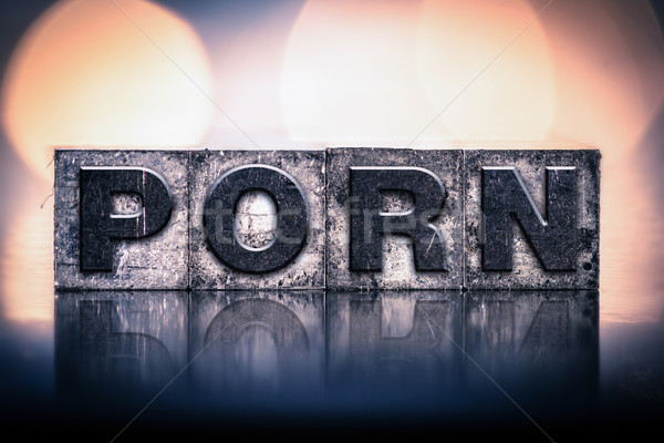 Porn Concept Vintage Letterpress Type Stock photo © enterlinedesign