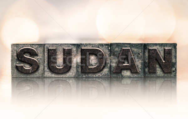 Sudan vintage tipo parola scritto Foto d'archivio © enterlinedesign
