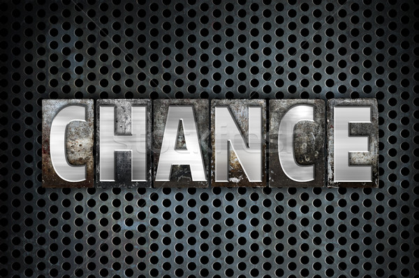 Chance Concept Metal Letterpress Type Stock photo © enterlinedesign