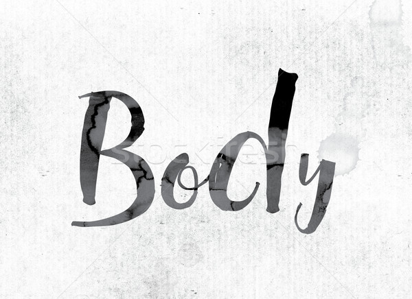 Body Concept Painted in Ink Stock photo © enterlinedesign