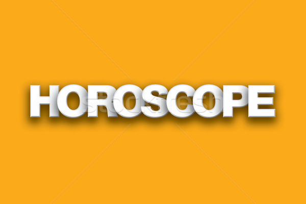 Horoscope Theme Word Art on Colorful Background Stock photo © enterlinedesign