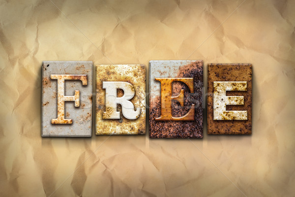 Free Concept Rusted Metal Type Stock photo © enterlinedesign