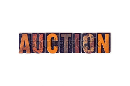 Auction Concept Isolated Letterpress Type Stock photo © enterlinedesign