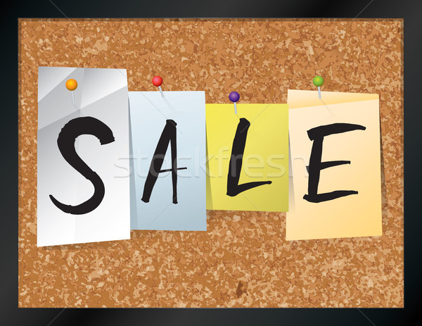 Sale Bulletin Board Theme Illustration Stock photo © enterlinedesign
