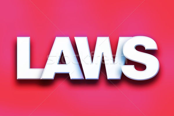 Laws Concept Colorful Word Art Stock photo © enterlinedesign