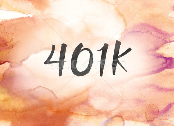 401K Concept Watercolor and Ink Painting Stock photo © enterlinedesign