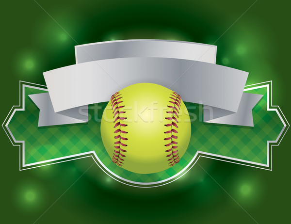 Softball Label and Banner Illustration Stock photo © enterlinedesign
