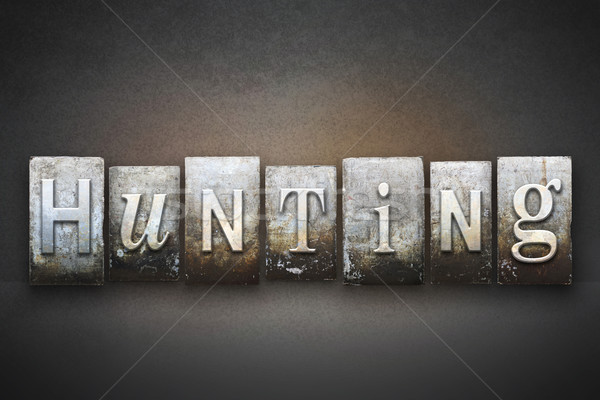 Hunting Letterpress Stock photo © enterlinedesign