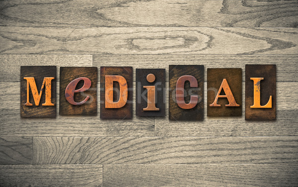 Medical Wooden Letterpress Theme Stock photo © enterlinedesign