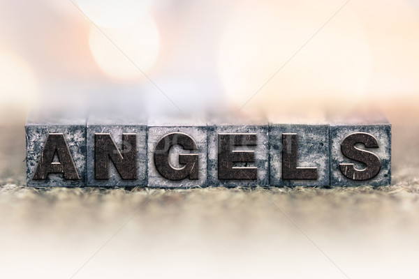 Anges vintage type mot écrit [[stock_photo]] © enterlinedesign