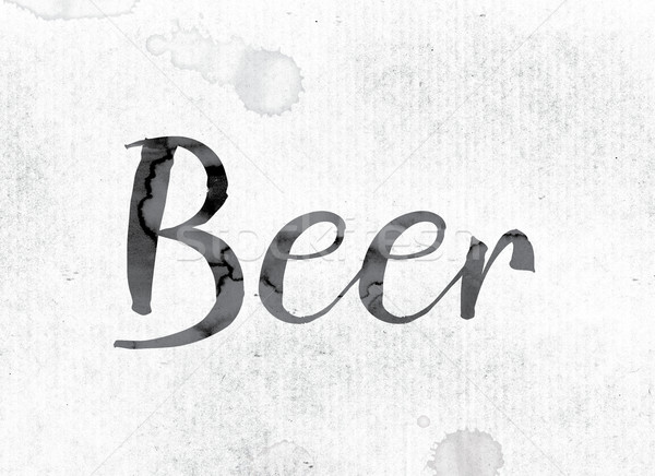 Beer Concept Painted in Ink Stock photo © enterlinedesign