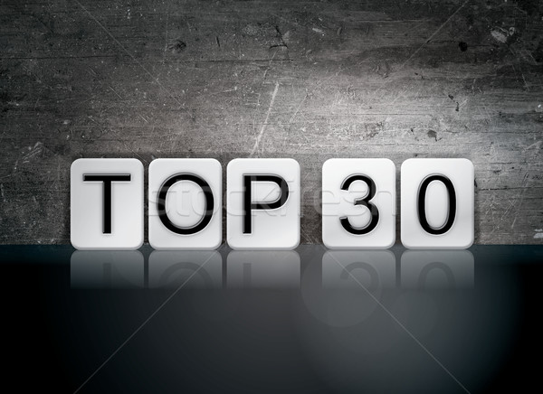 Top 30 piastrellato lettere parola scritto Foto d'archivio © enterlinedesign