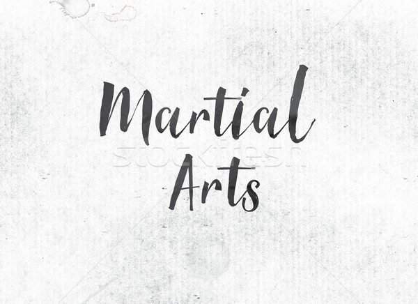 Marial Arts Concept Painted Ink Word and Theme Stock photo © enterlinedesign