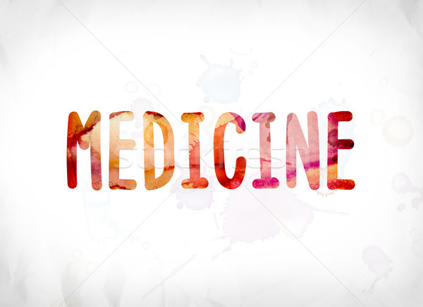 Medicine Concept Painted Watercolor Word Art Stock photo © enterlinedesign
