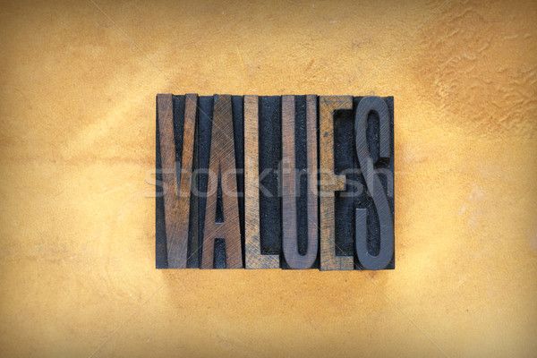 Values Letterpress Stock photo © enterlinedesign