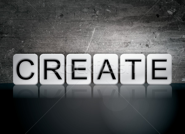Create Tiled Letters Concept and Theme Stock photo © enterlinedesign