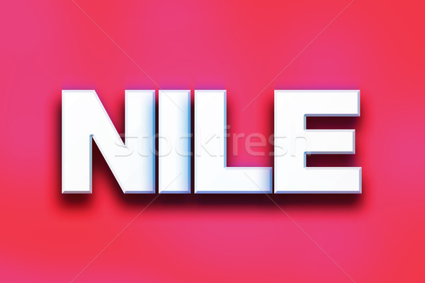 Nile Concept Colorful Word Art Stock photo © enterlinedesign