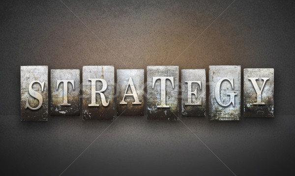 Strategy Letterpress Stock photo © enterlinedesign