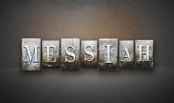 Messias Buchdruck Wort geschrieben Jahrgang Typ Stock foto © enterlinedesign