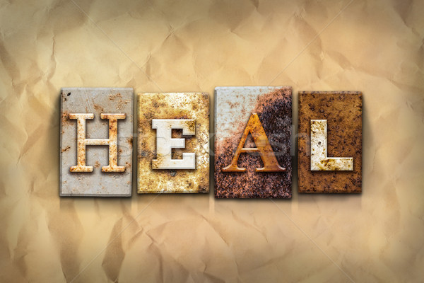 Heal Concept Rusted Metal Type Stock photo © enterlinedesign