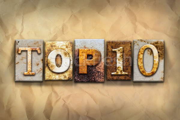 Top 10 Concept Rusted Metal Type Stock photo © enterlinedesign