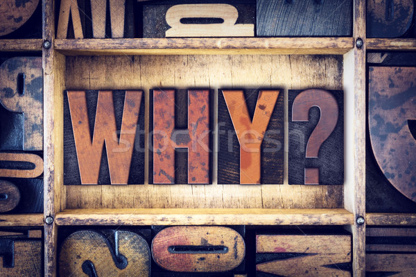 Why Concept Letterpress Type Stock photo © enterlinedesign