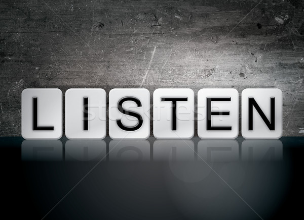 Listen Tiled Letters Concept and Theme Stock photo © enterlinedesign