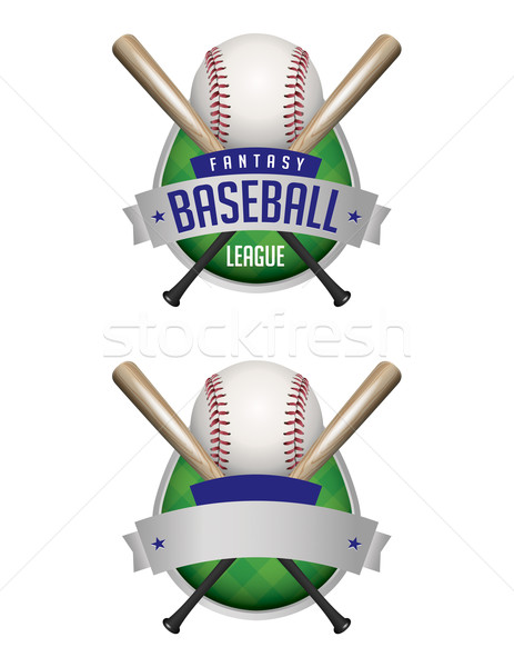 Zdjęcia stock: Baseball · ilustracja · ilustrowany · fantasy · liga · godło