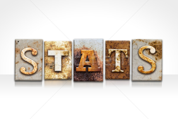 Stats Letterpress Concept Isolated on White Stock photo © enterlinedesign